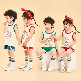 【29元/套】儿童80年代怀旧套装丨复古潮流 上衣短袖两件套