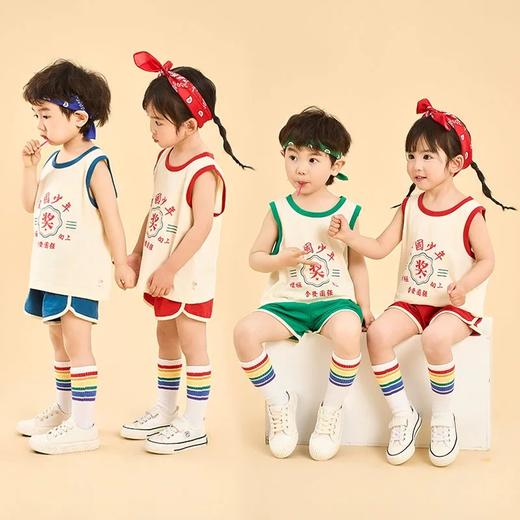 【29元/套】儿童80年代怀旧套装丨复古潮流 上衣短袖两件套 商品图0