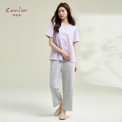 康妮雅女式短袖长裤套头套装 商品图6