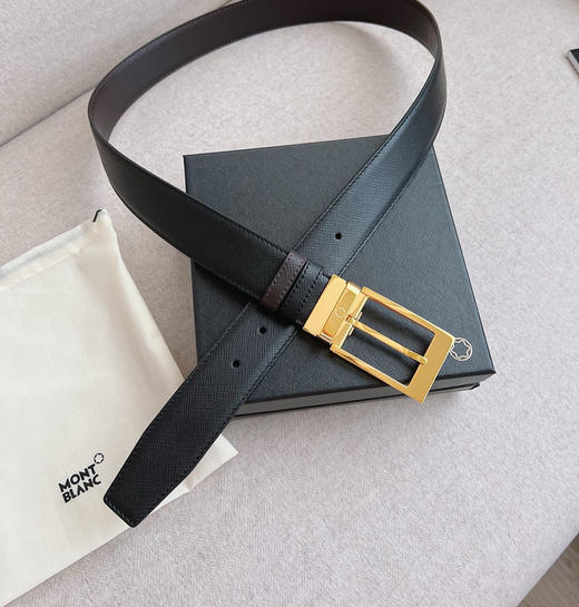 万宝龙男士真皮双面腰带皮带 商品图4