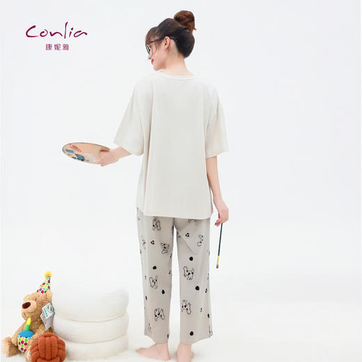 康妮雅女式短袖七分裤套装 商品图5