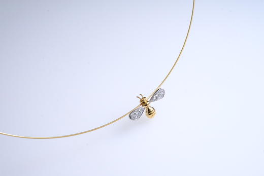 18K 镶钻小蜜蜂项圈 商品图2