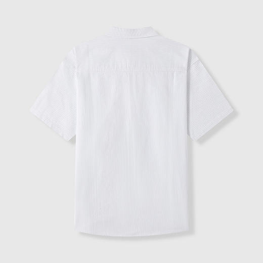 GXG男装【条纹撞色】25夏季翻领贴袋通勤纯棉休闲男式短袖衬衫K&C 商品图8