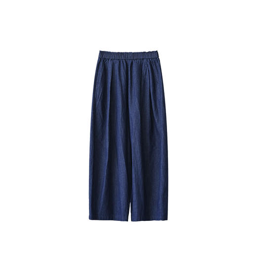 【显瘦利器】水洗亚麻牛仔水洗阔腿裤 商品图4