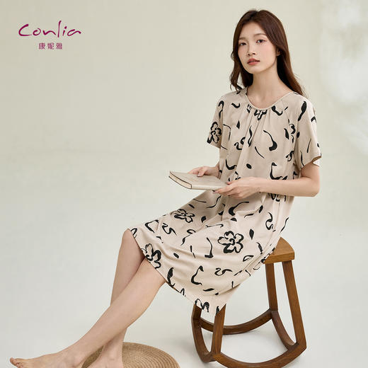 康妮雅女式短袖睡裙 521622009 商品图1