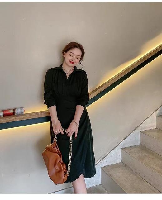 【诗铭洛可】XC7533连衣裙高级感显瘦气场女王裙B7-1 商品图1