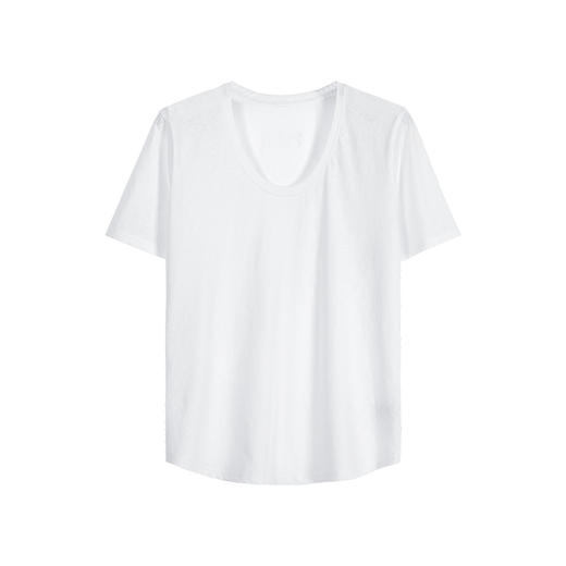 【正肩亚麻】U领弧形下摆显瘦百搭短袖T恤 商品图7