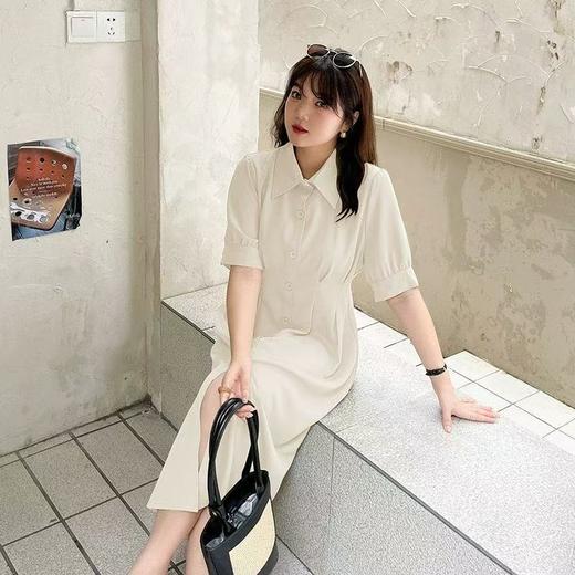 【诗铭洛可】XCA0018连衣裙复古文艺裙垂感短袖裙B3-1 商品图1