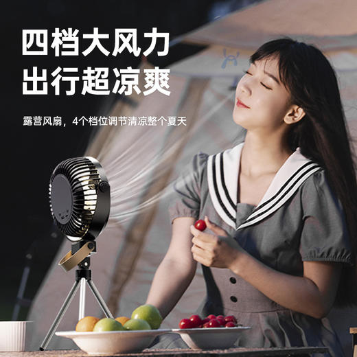 【新款户外露营电风扇】可充电便携式迷你小风扇 野营钓鱼帐篷三脚架吊扇 商品图2