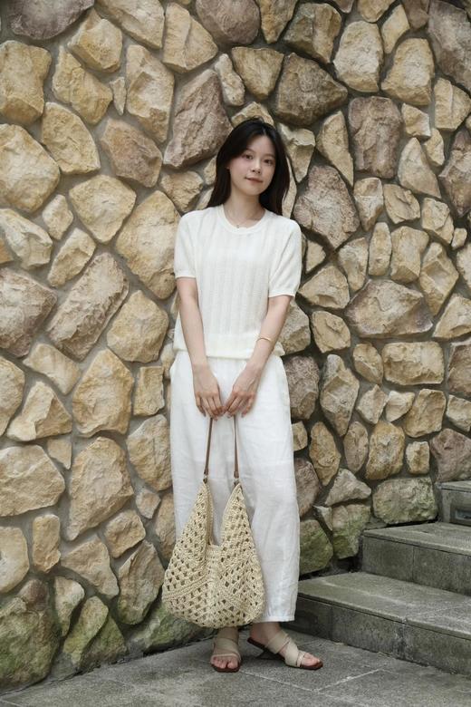 LPIUTY品牌直发！桑蚕丝羊毛针织镂空短袖 B017260 商品图4