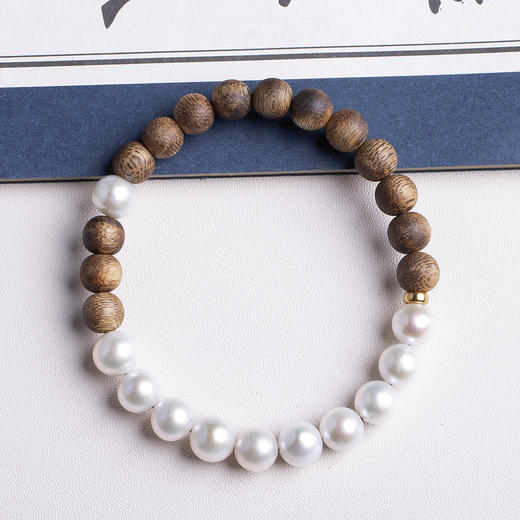 XY0202沉香+珍珠手串 商品图0