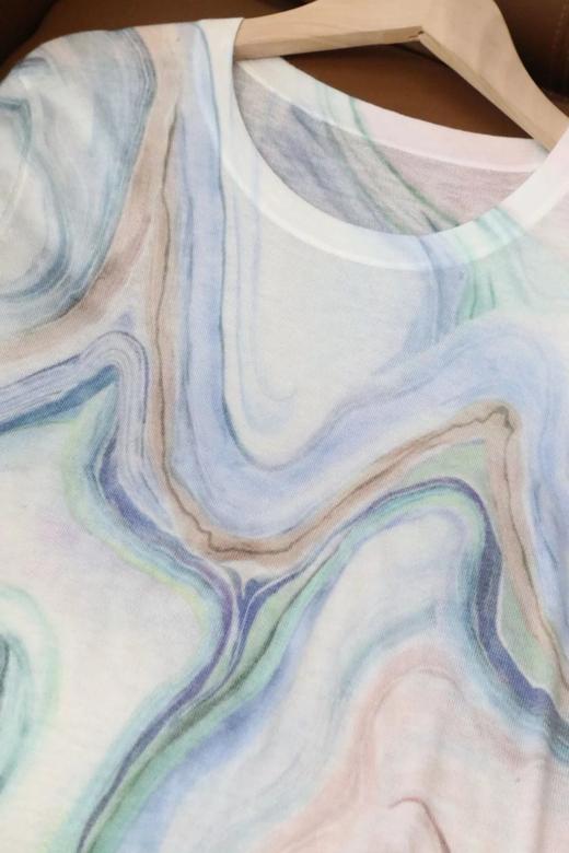 LPIUTY品牌直发！梵高星空·天丝羊毛晕染艺术短袖 B010117 商品图9