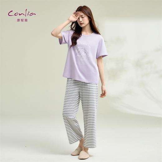 康妮雅女式短袖长裤套头套装 商品图5
