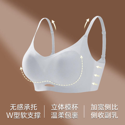 RD1003823	修容杯 舒适文胸【小胸聚拢 裸感无痕】无钢圈防下垂欧若风内衣聚拢不空杯文胸 商品图1