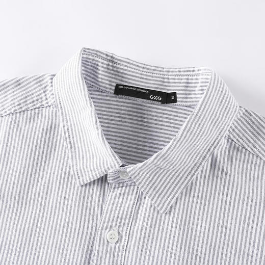 GXG男装【条纹撞色】25夏季翻领贴袋通勤纯棉休闲男式短袖衬衫K&C 商品图9