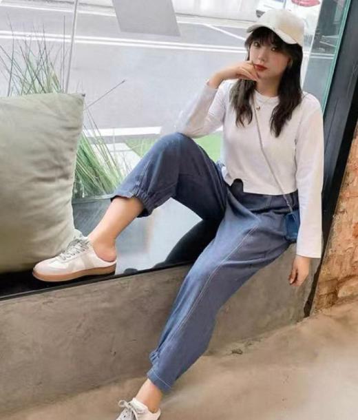 【诗铭洛可】W309系扣小衫简约95%棉长袖T恤 B7-3 商品图3