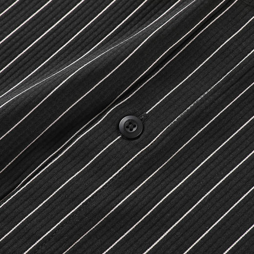 GXG男装25夏季经典条纹舒适百搭通勤休闲男式翻领短袖衬衫K&C 商品图12