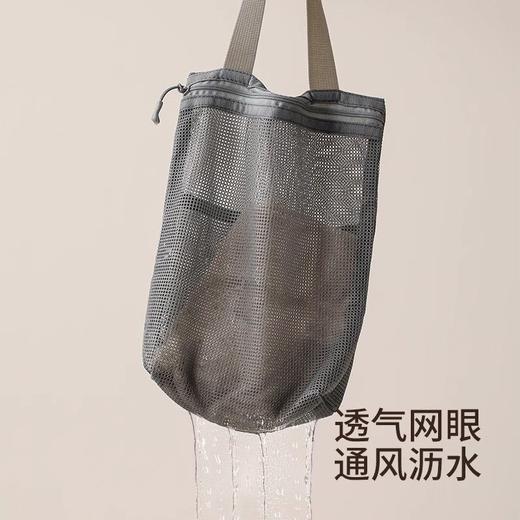 【旅行洗漱包】2025新款ins风简约收纳包 网眼手提化妆包女健身旅行透气沥水收纳袋 商品图3