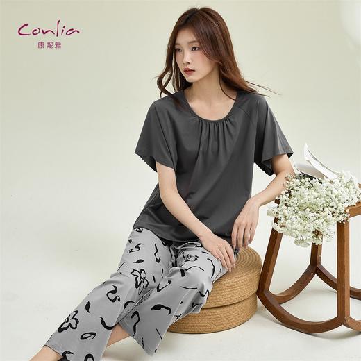 康妮雅女式短袖长裤套头套装 商品图5