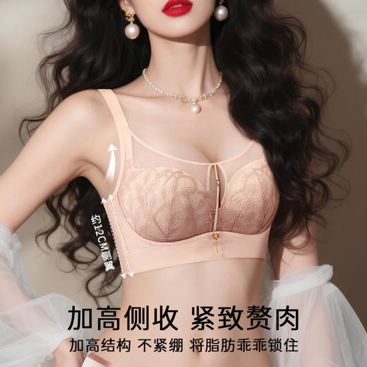 落樱纷纷 文胸(VIP)【超薄透气 大胸显小】薄款蕾丝性感软钢圈聚拢文胸 商品图2