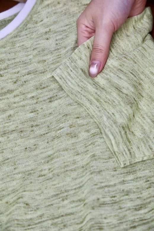 LPIUTY品牌直发！精灵可露里缎彩亚麻撞色短袖 B015045 商品图14