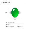 GAONAS  贵气清丽经典蛋形绿戒指11473JG 商品缩略图3