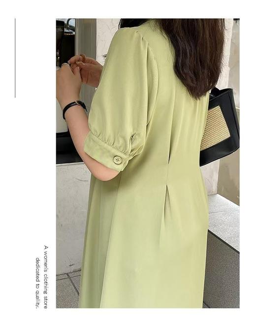 【诗铭洛可】XCA0018连衣裙复古文艺裙垂感短袖裙B3-1 商品图4