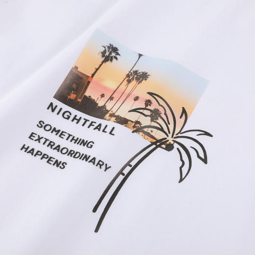 GXG男装【100%棉】夏季新品时尚风景印花男士圆领百搭短袖t恤K&C 商品图5