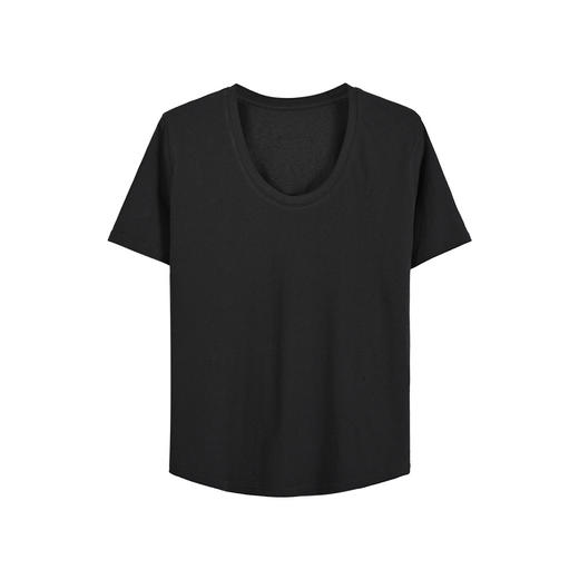 【正肩亚麻】U领弧形下摆显瘦百搭短袖T恤 商品图5