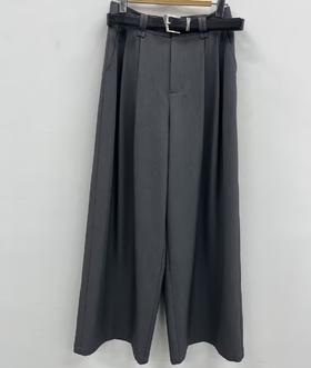 （无皮带）NC压褶阔腿裤（灰）夏季 152540130321