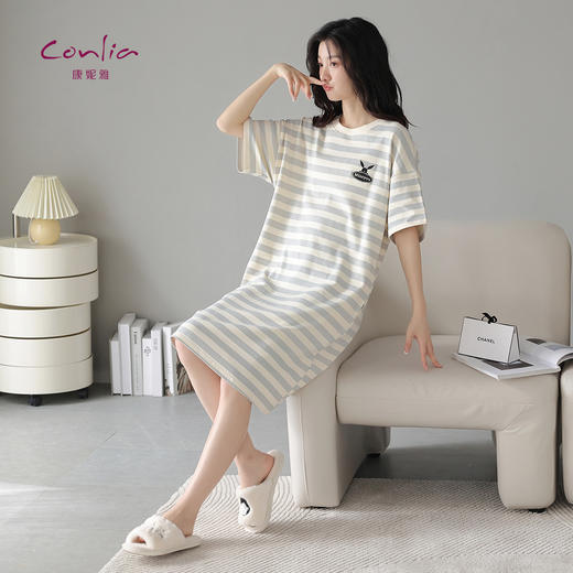 康妮雅女式短袖睡裙 商品图2