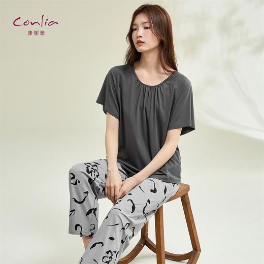 康妮雅女式短袖长裤套头套装 商品图6
