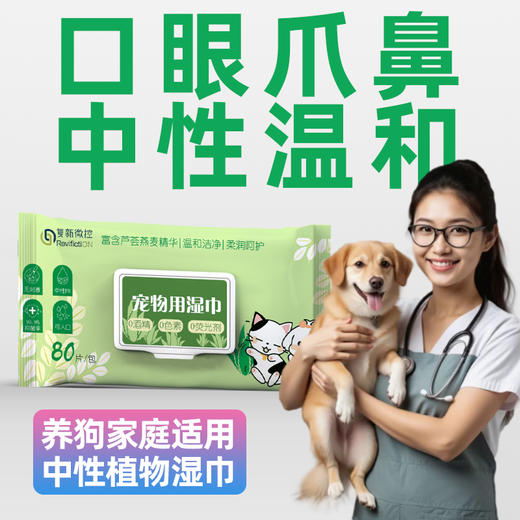 复新微控-宠物用湿巾-抑菌，清洁，滋润 商品图0
