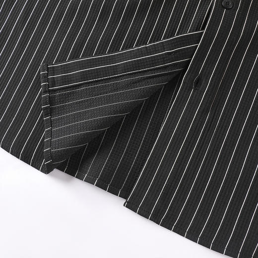 GXG男装25夏季经典条纹舒适百搭通勤休闲男式翻领短袖衬衫K&C 商品图14