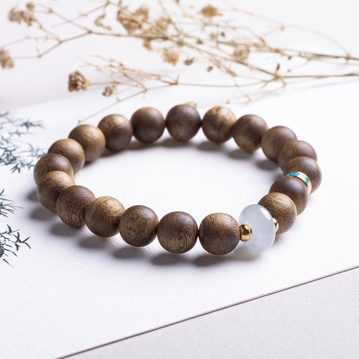 xy0213沉香+翡翠18K金手串 商品图1