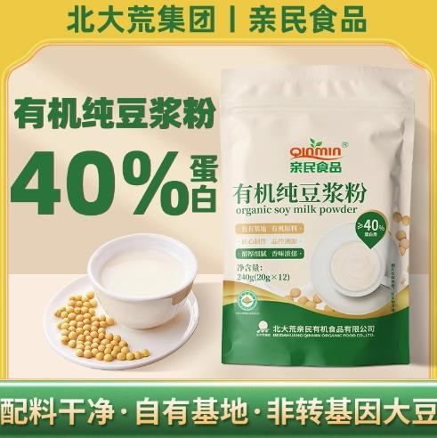 亲民食品有机纯豆浆粉240g(20g*12) 商品图0