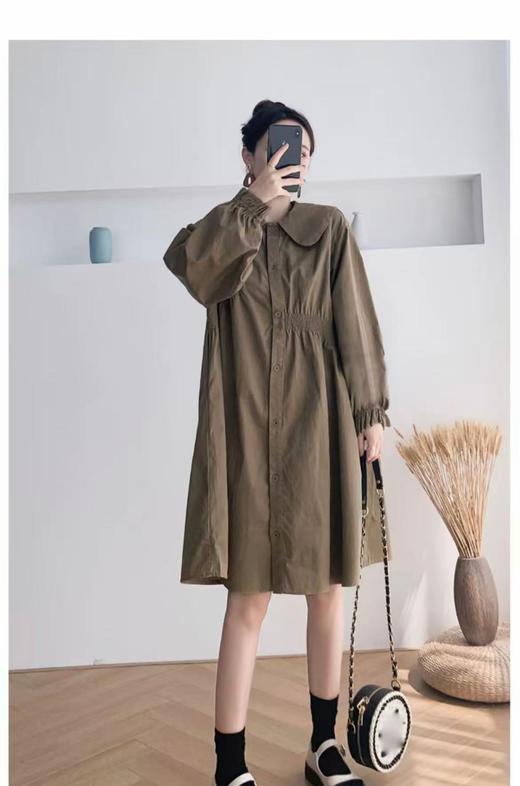 双十二福利！【诗铭洛可】2221连衣裙韩版慵懒风翻领连衣裙 商品图3