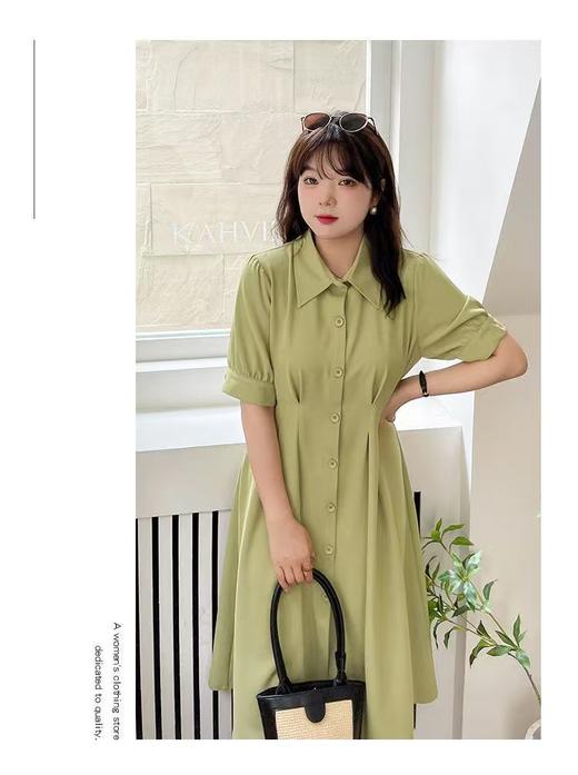 【诗铭洛可】XCA0018连衣裙复古文艺裙垂感短袖裙B3-1 商品图6