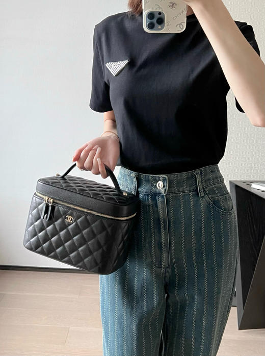全新到货 香奈儿25S隐藏款 手提洗漱化妆包黑色（MDL） 商品图2