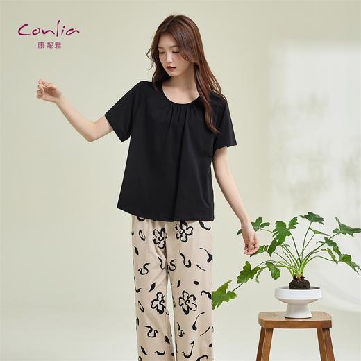 康妮雅女式短袖长裤套头套装 商品图0