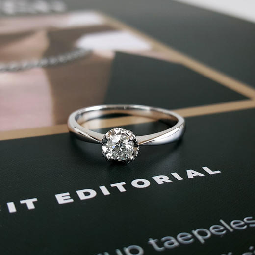 【天然正品】周生生PT900铂金全爱钻系列0.32克拉钻石戒指D-E-VS-3EX20号（戒圈可改）女士现售价：3580！160625NJS13 商品图3