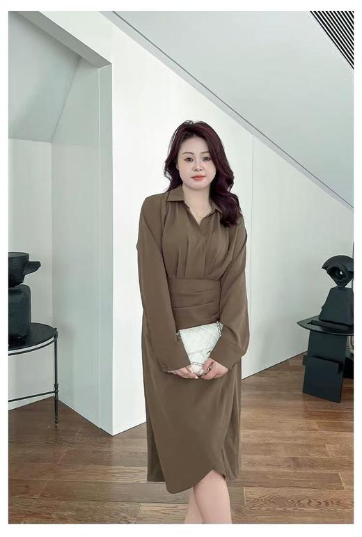 【诗铭洛可】XC7533连衣裙高级感显瘦气场女王裙B7-1 商品图3