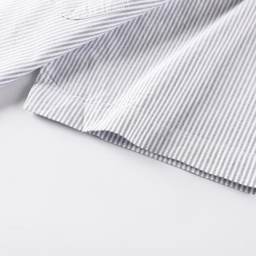 GXG男装【条纹撞色】25夏季翻领贴袋通勤纯棉休闲男式短袖衬衫K&C 商品图12