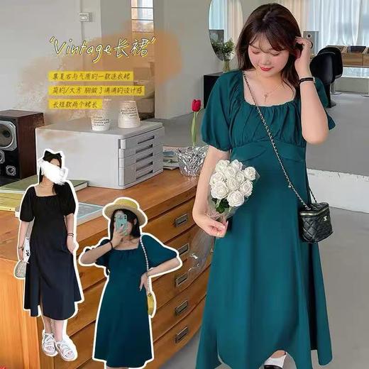 【诗铭洛可】（短款）W597连衣裙方领气质公主裙B3-2 商品图0