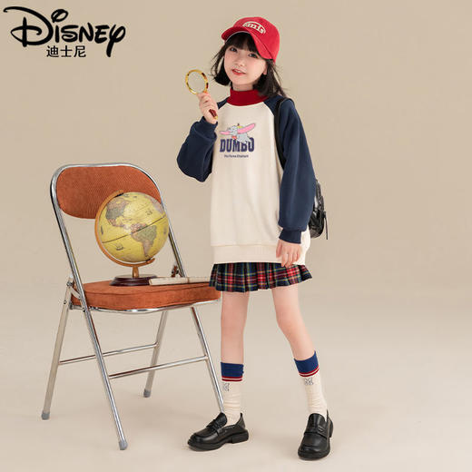 迪士尼女童加绒卫衣一体绒秋冬儿童保暖上衣女大童打底衫女孩衣服 商品图6