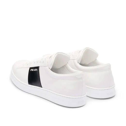 PRADA 普拉达 男士字母徽标印花系带皮革休闲运动鞋 混色 2EE389 QSZ F0964 商品图2