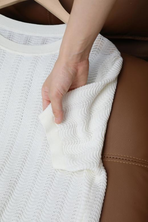 LPIUTY品牌直发！桑蚕丝羊毛针织镂空短袖 B017260 商品图11