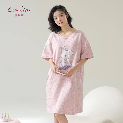 康妮雅女式短袖睡裙 商品图1