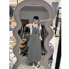 2025新品  蕾蕾同款【重返十八岁】韩系复古水洗大口袋宽松A字背带牛仔裙