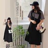 【诗铭洛可】XC7613韩版学院风拼接短袖连衣裙B4-1/B21-1 商品缩略图0